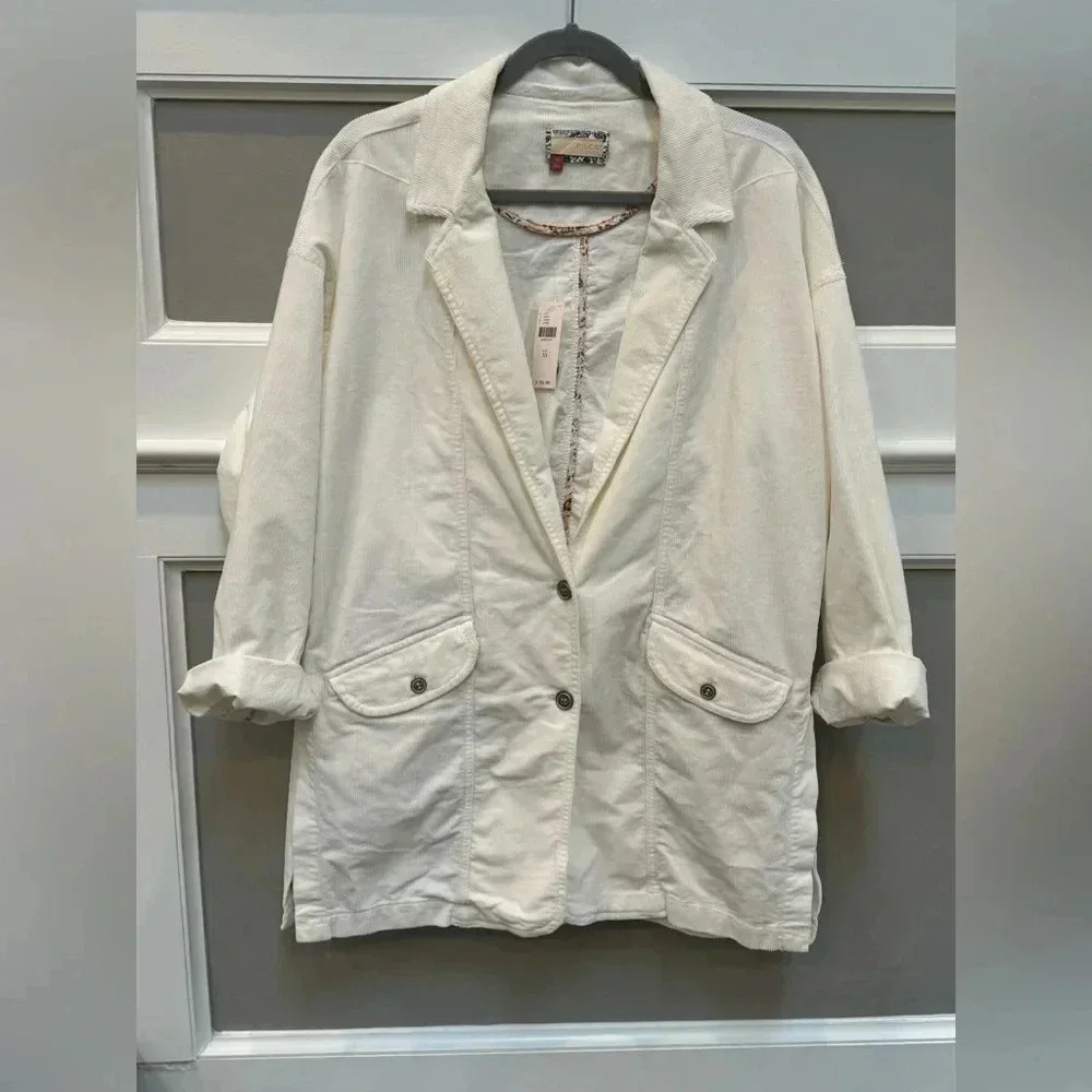NWT Pilcro Washed Corduroy Blazer Size XS